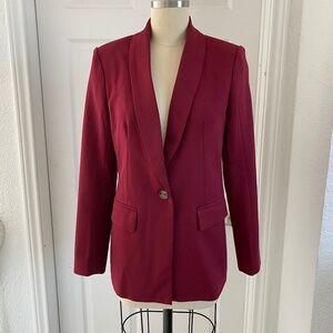 Burgundy Blazer with Floral Lining